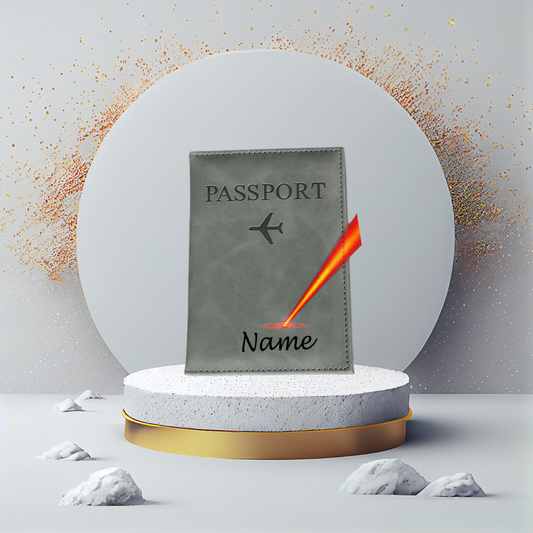 כיסוי דרכון עם חריטת שם