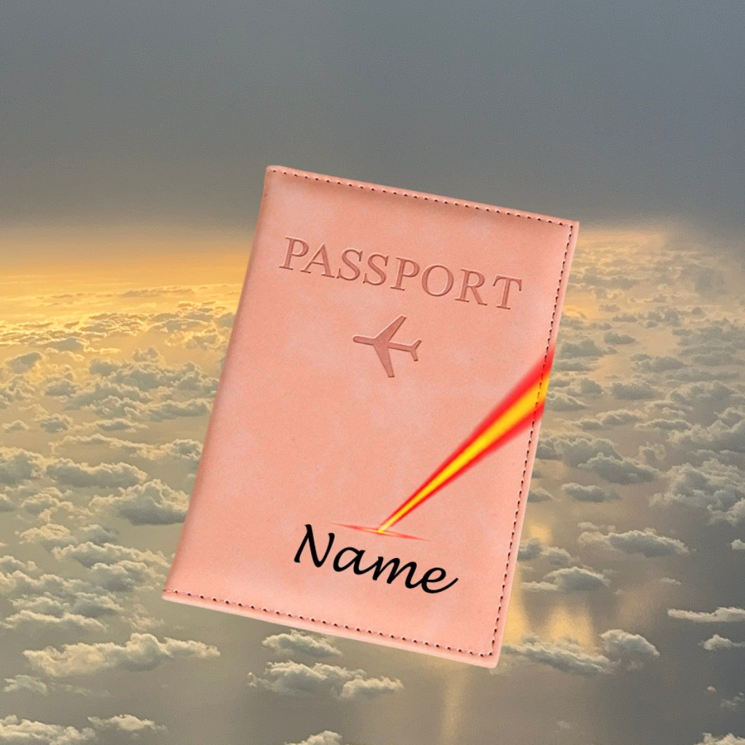 כיסוי דרכון עם חריטת שם