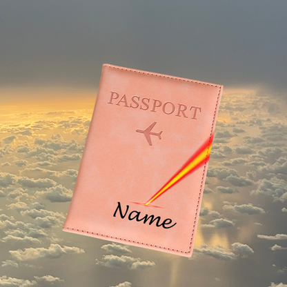 כיסוי דרכון עם חריטת שם