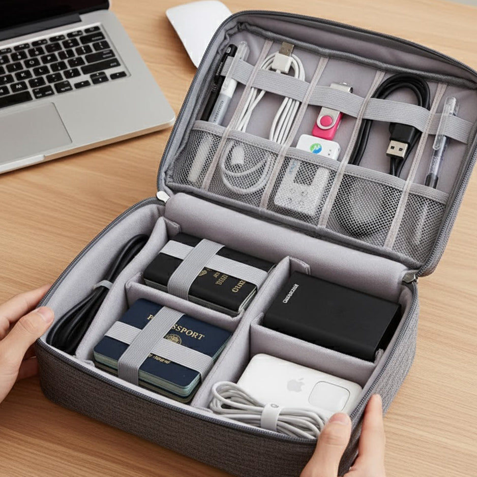קייס ארגוני משולב לכבלים וגאדג'טים